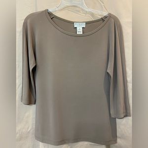 Taupe Talbots 3/4 length shirt.